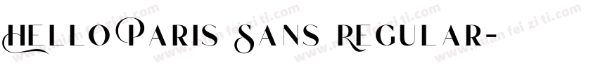 Hello Paris Sans Regular字体转换